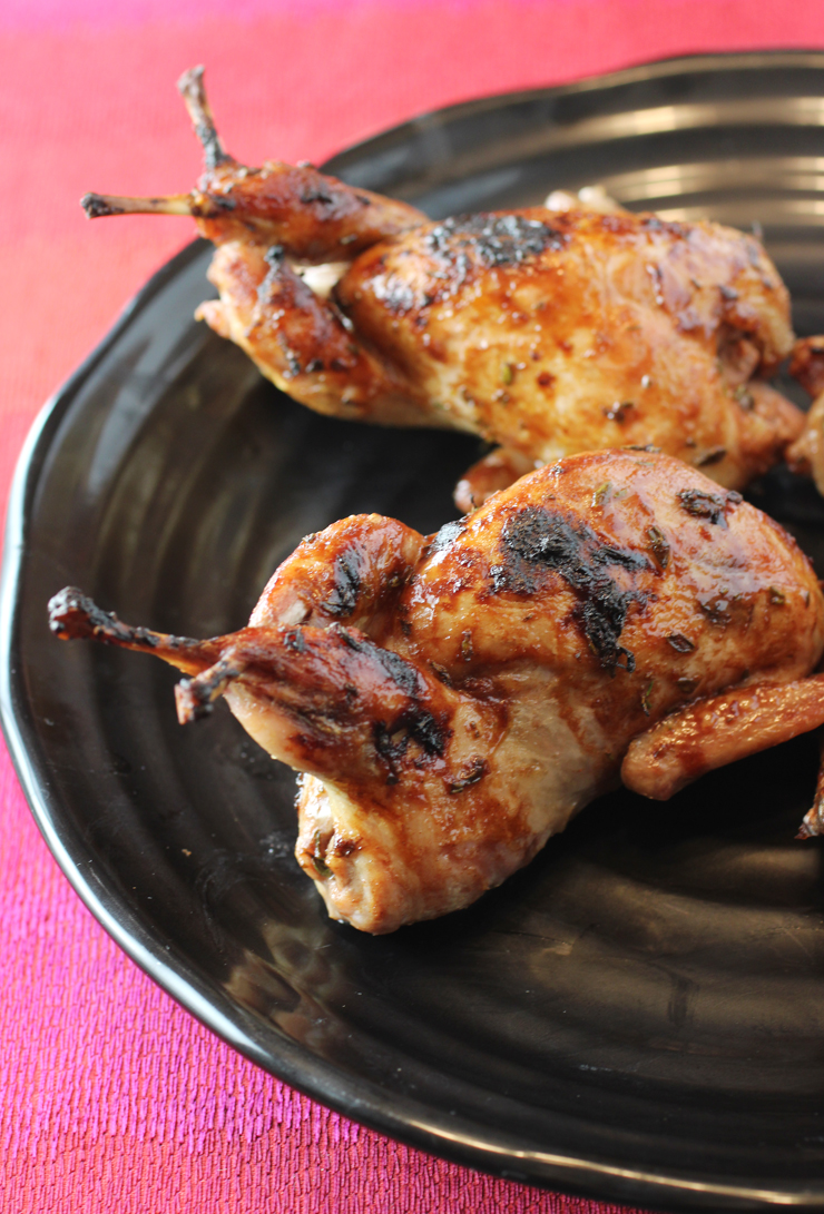 Pomegranate-Glazed Roasted Quail | Food Gal