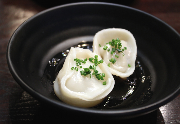 Steamed dumplings.