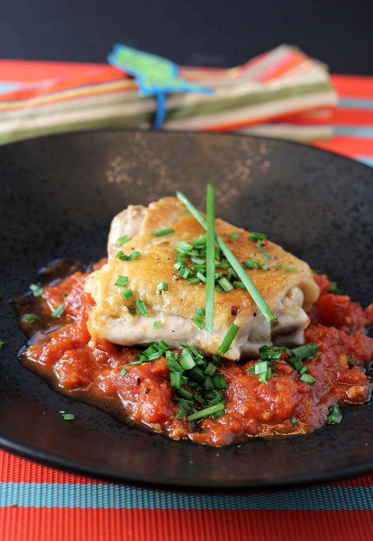 Jacques Pepin’s Chicken in Vinegar with Garlic and Tomato Sauce | Food Gal