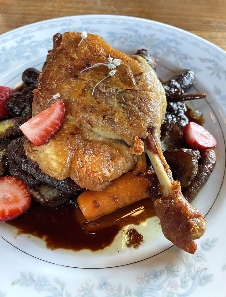 A most satisfying duck leg confit at Routier.