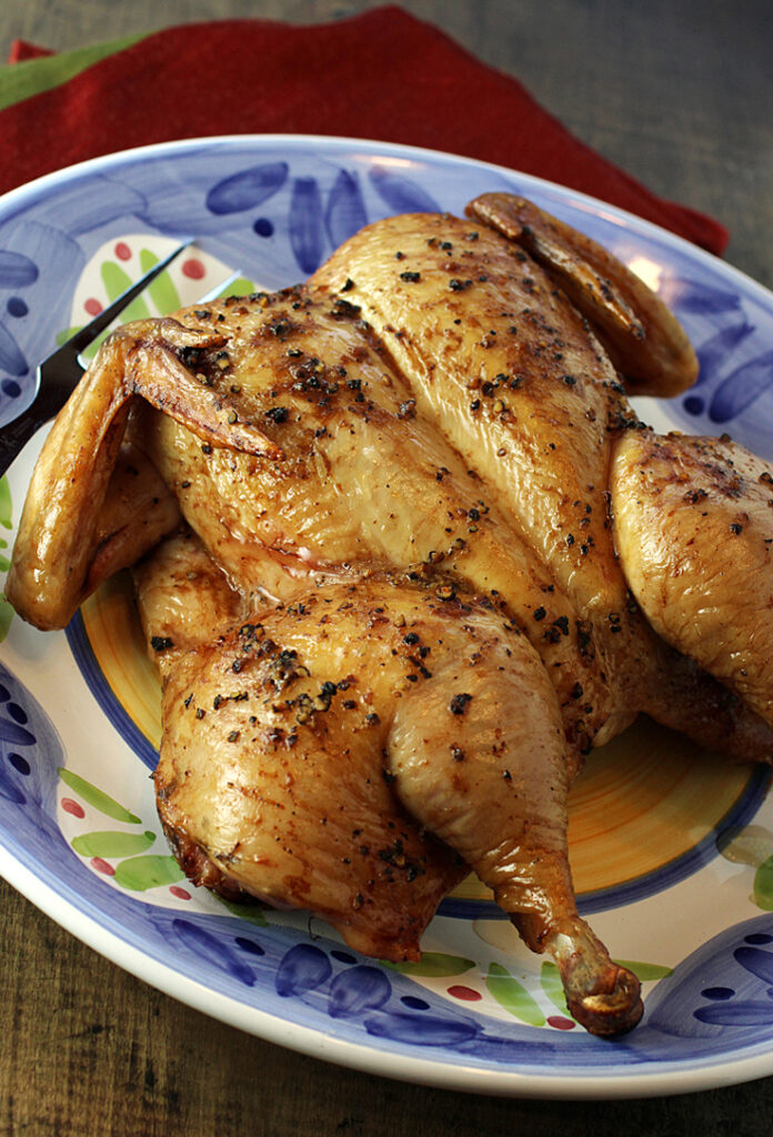 A magnificent smoked chicken from the master of smoking.