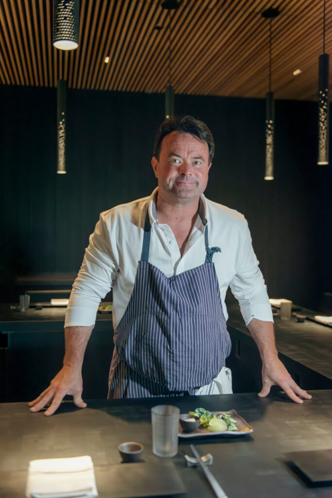 Chef-Owner Douglas Keane in the kitchen at Cyrus in Geyserville. (Photo by Cynthia Glassell)